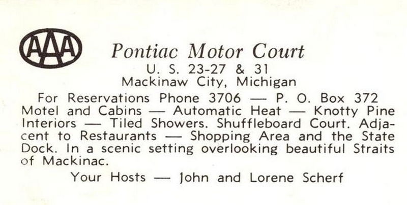 Pontiac Motor Court - Vintage Postcard (newer photo)